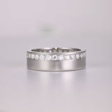 Men and Women's Moissanite Eternity Wedding Band with Channel Setting