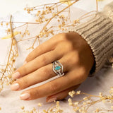 Vintage Turquoise Marquise Shape Ring Set