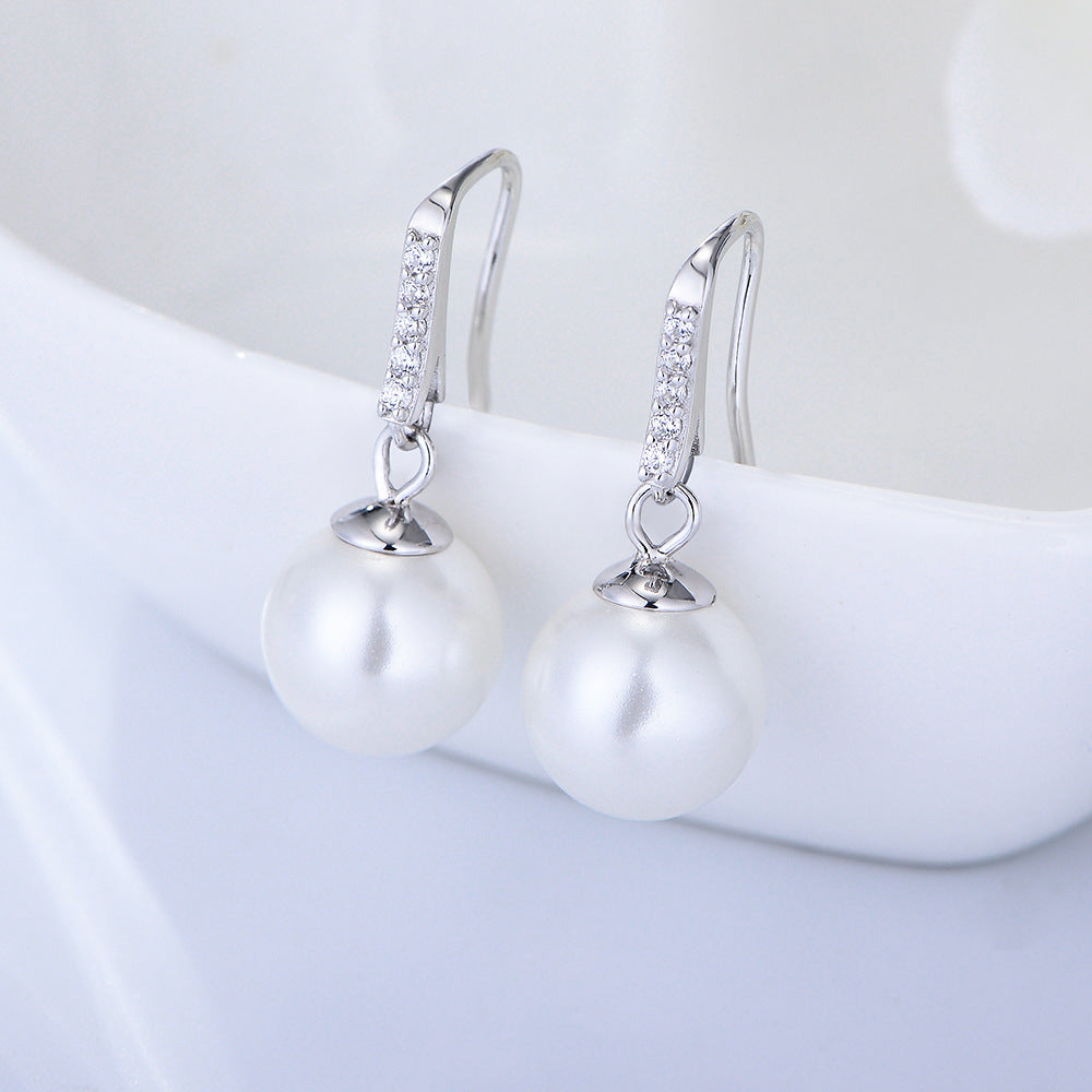 Elegant Pearl Drop Earrings for Mom