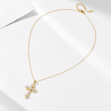 Stunning Cross Sterling Silver Pendant Necklace