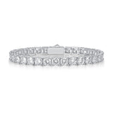 Classic Round Cut Moissanite Sterling Silver Tennis Bracelet