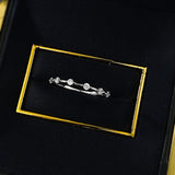 Simple Design Stackable Engagement Band in Sterling Silver for Women