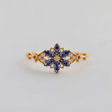 Flower Design 14K Gold Plated Ring