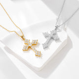 Stunning Cross Sterling Silver Pendant Necklace