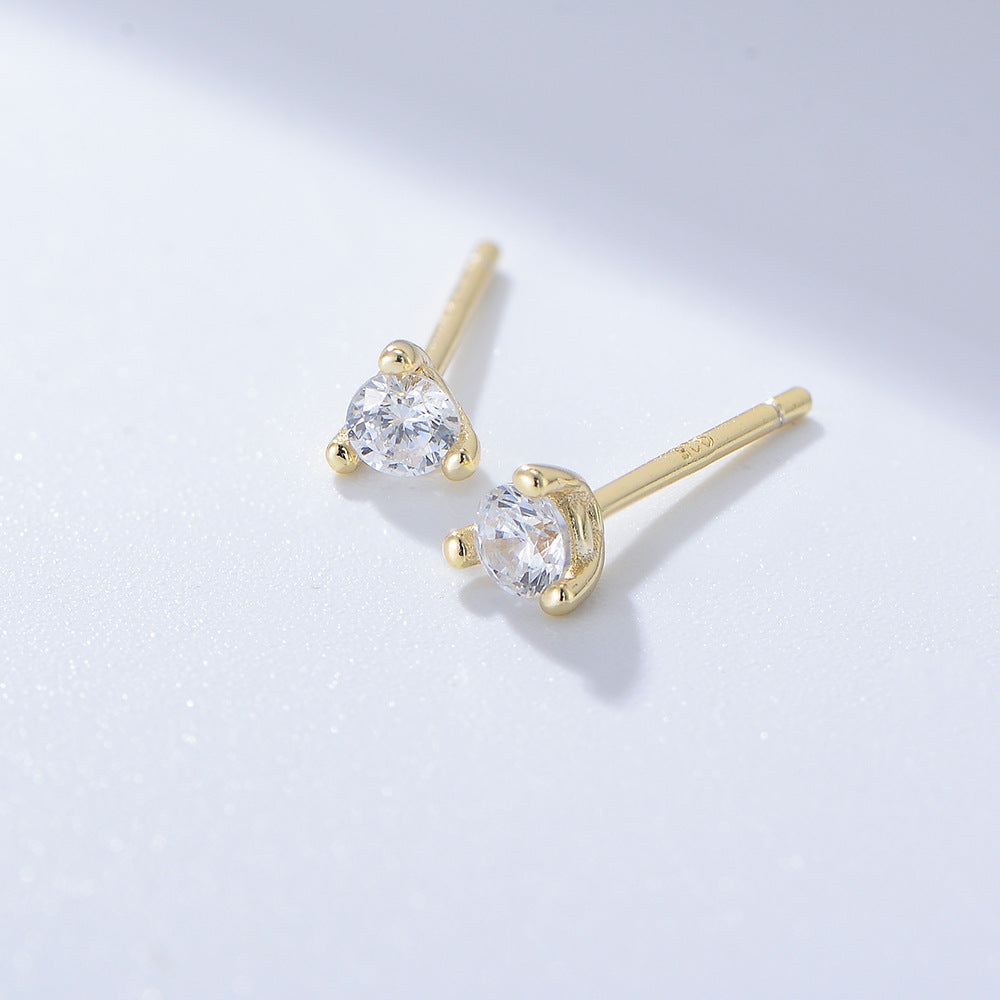 3 Prog Stud Earrings in Sterling Silver