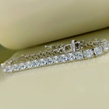 Exquisite Round Cut 925 Sterling Silver Tennis Bracelet
