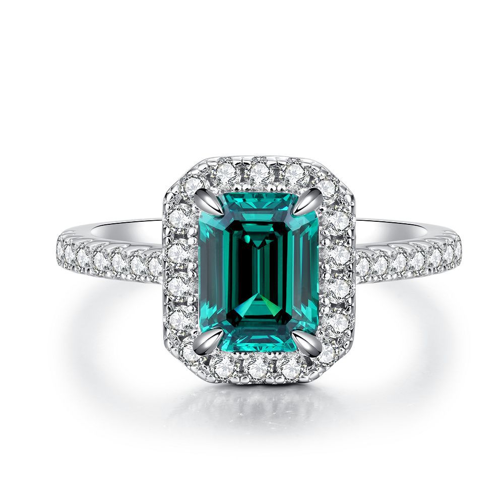 Green Collection Engagement Ring in Sterling Silver