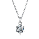 Timeless Design 6 Prong Moissanite Necklace