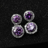 Vintage Two Cities of Love Pave Dangle Earrings