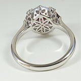 Vintage Rose Design 18K White Gold Plated Engagement Ring