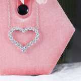 Hallow Heart Shape Design Moissanite Pendant Necklace