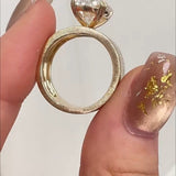 Wide Band Oval Elegant Vintage-Inspired Engagement Ring
