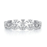 Lace Stacking Ring Wedding Band in Sterling Silver
