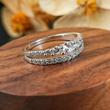 New Design Round Cut Sterling Silver Band