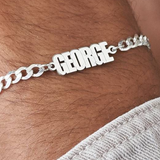 Custom Name Cuban Chain Bracelet for Men