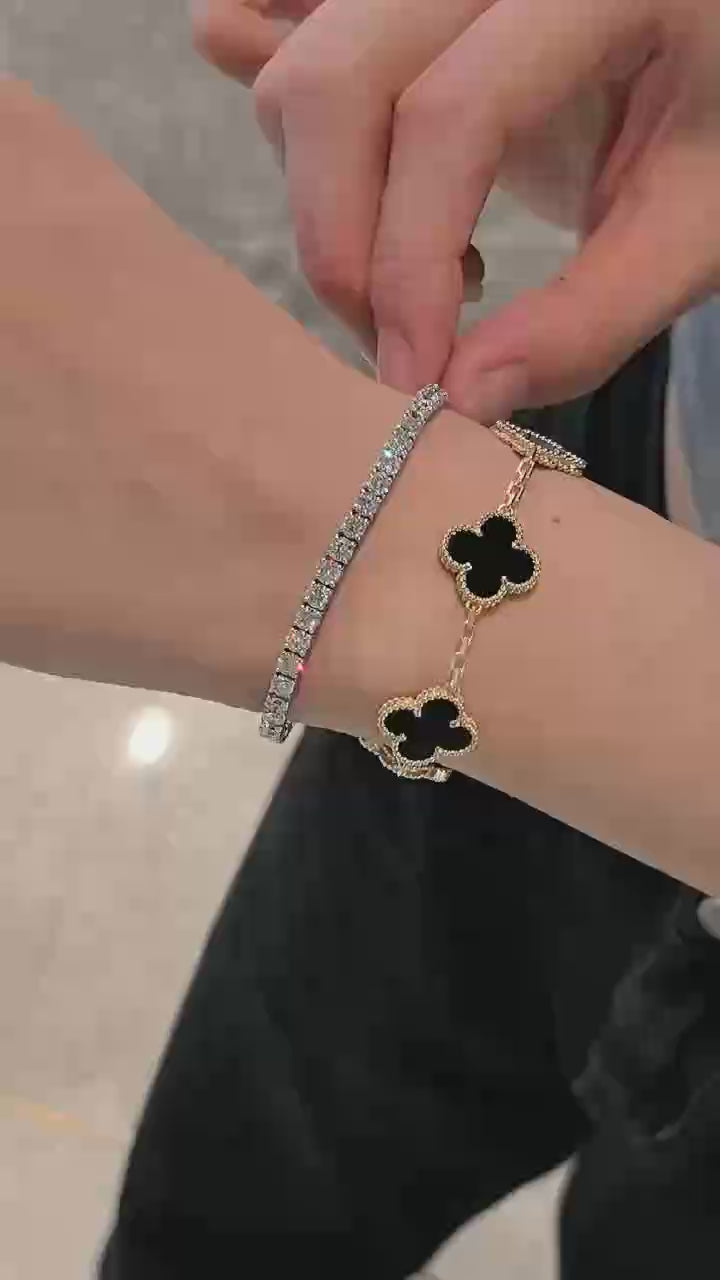Four-leaf Clover Five-flower Bracelet