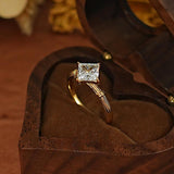 Vintage Princess Cut Sterling Silver Ring
