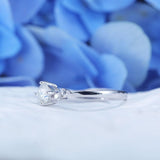 ShineofDiamond Classic 0.5 CT Five Stone Round Cut Moissanite Ring