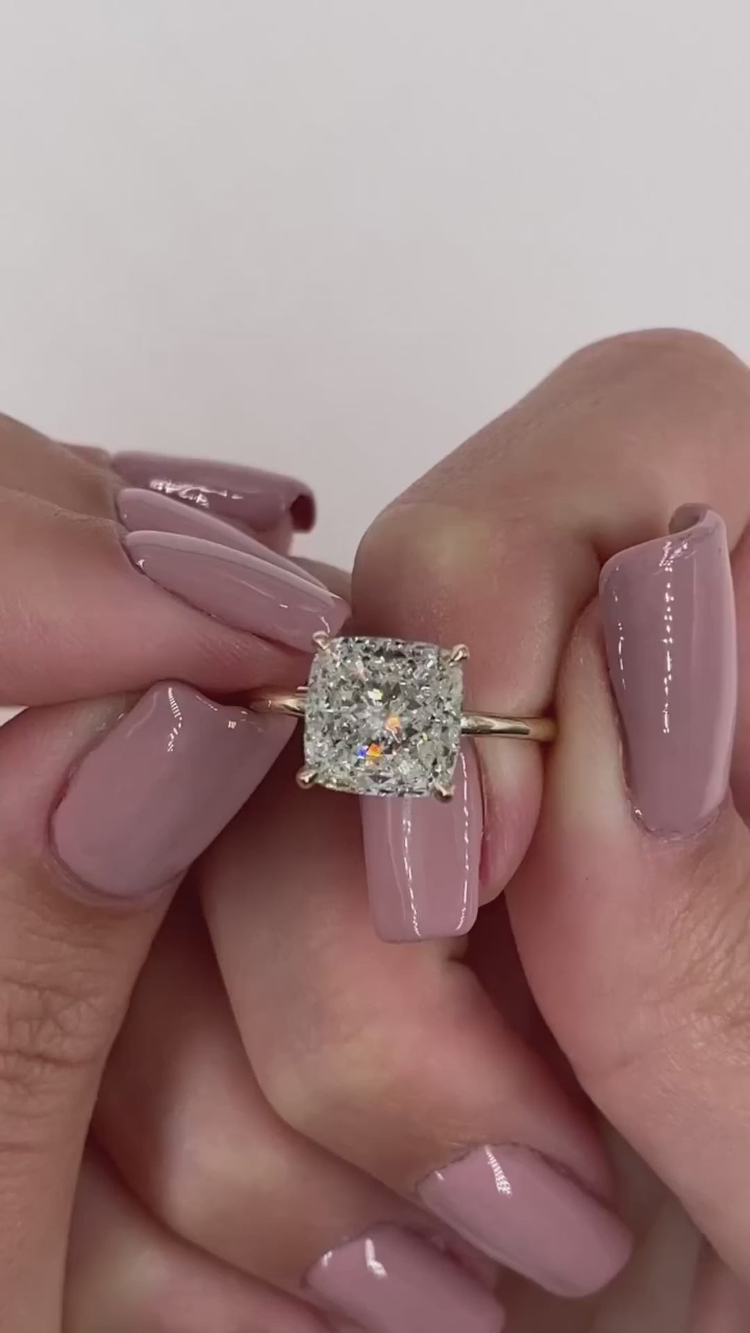 Hidden Halo Radiant Cut Engagement Ring  in Sterling Silver