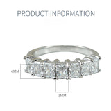 Sparkling Ice Cut Half Eternity Sterling Silver Band