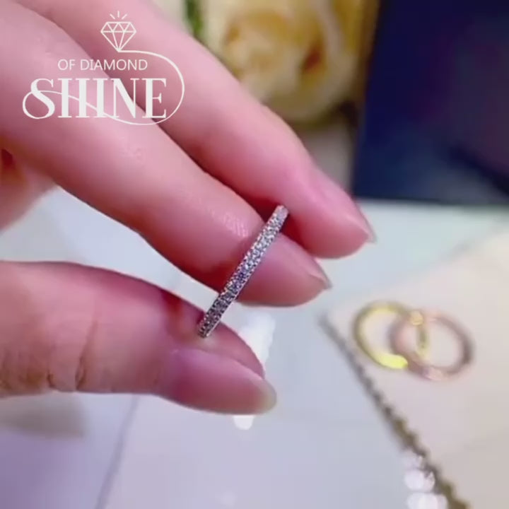 Special Price Simple 925 Sterling Silver Stackable Wedding Band