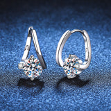 Luxury Moissanite Women Earrings In Sterling Silver